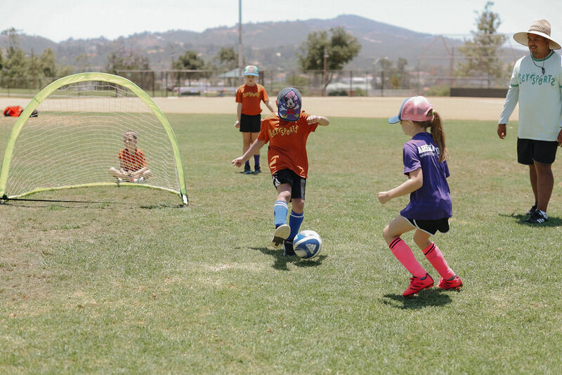 kids soccer program at Oak Riparian Park