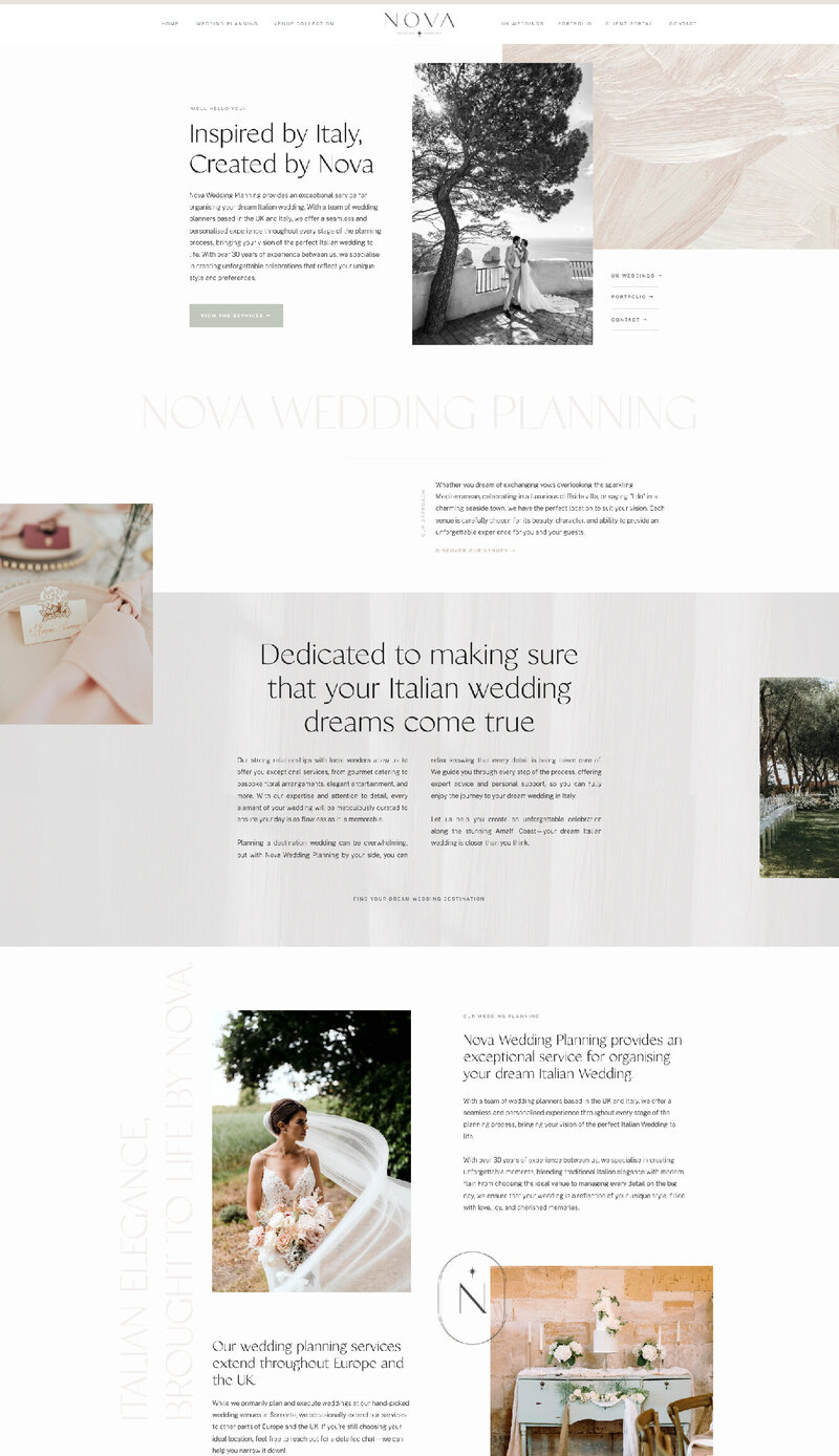 LYL - Website Visuals_Nova Wedding Planning_Dorset Website Designer_Custom Work_