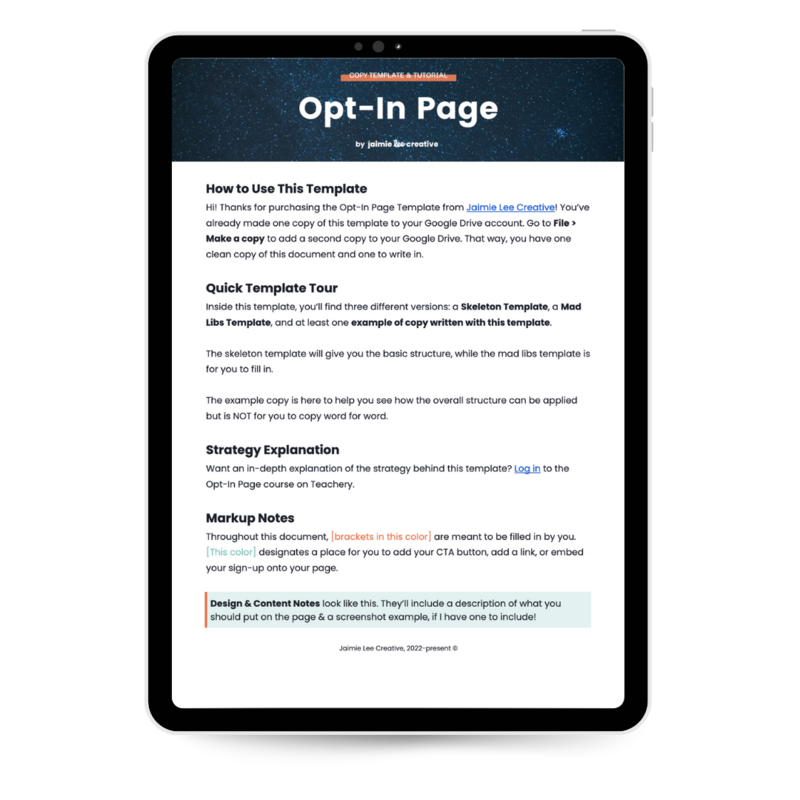 Opt-In Page