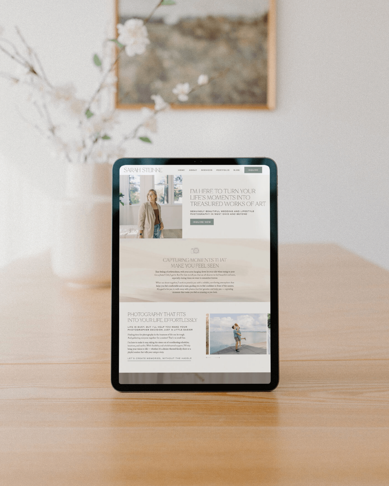 approachable website design with coastal tones