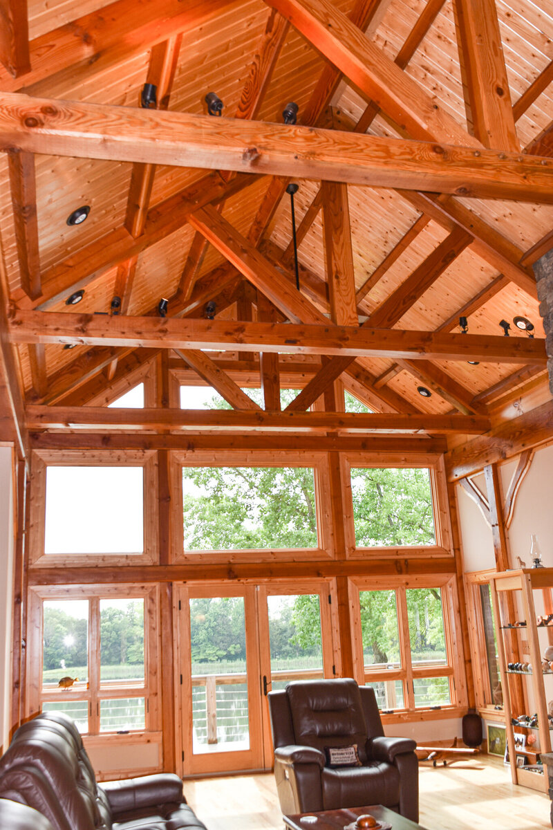 RNC - timberframe home Great Room