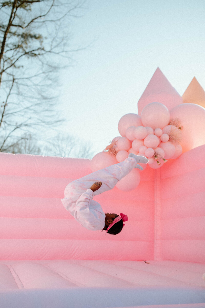Pastel Pink Bounce House
