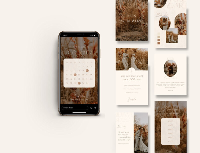 Boho Instagram templates voor fotografen
