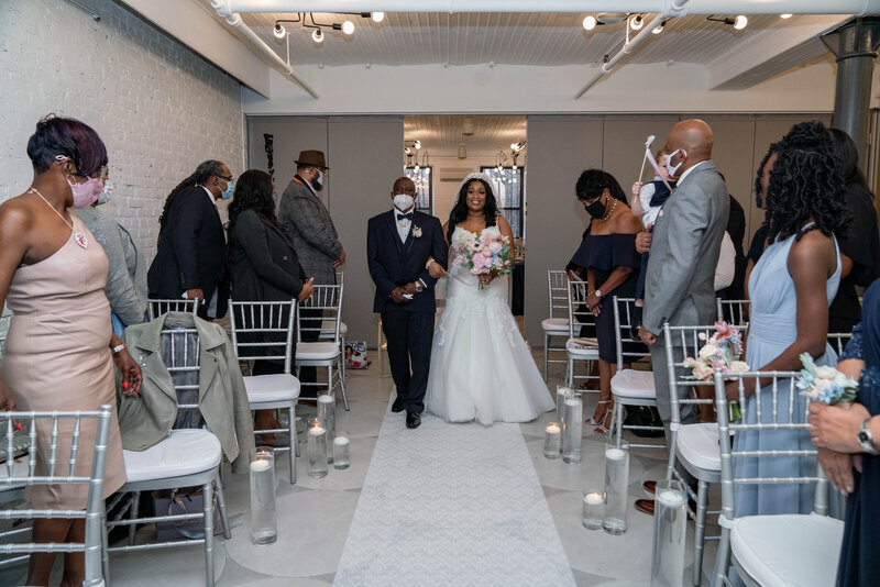 Adorable bridal suite for this beautiful fall/winter intimate wedding styled shoot