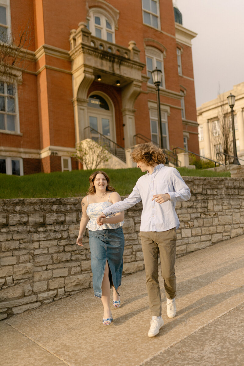 Engagement photos in downtown Iowa City