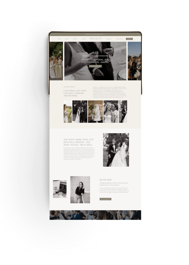 Showit website Amy Allen Creative Co