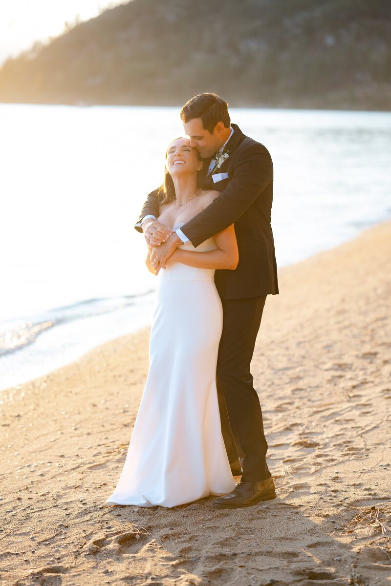 Intimate couple wedding photo
