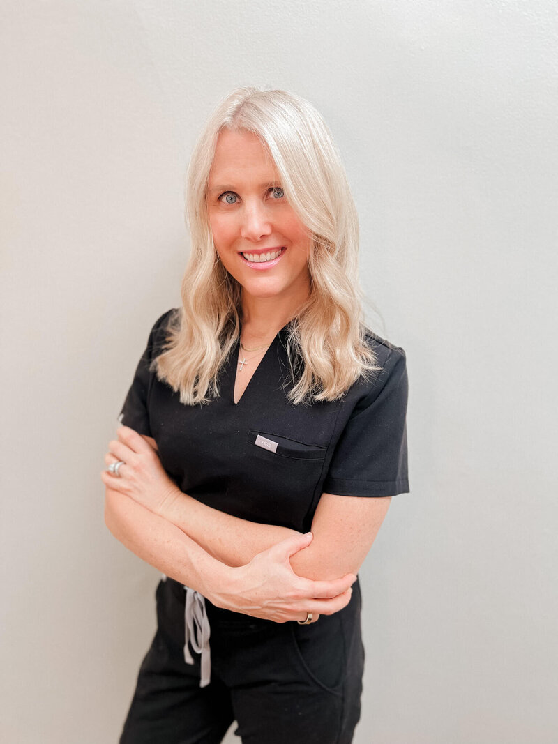 Health Coach wearing black scrubs