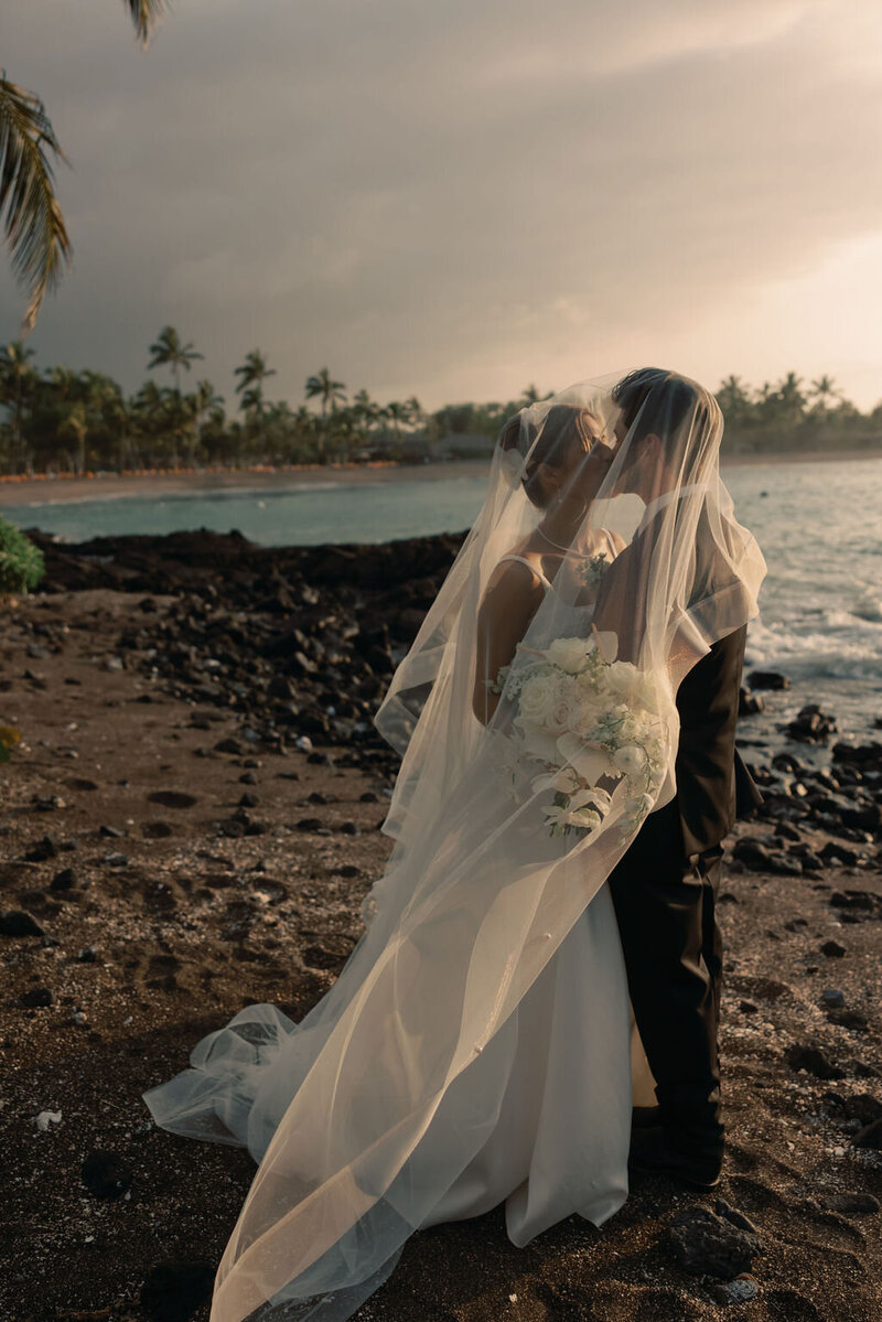 Black Sand Beach Wedding on Hawaii Island by The Chapter of Love