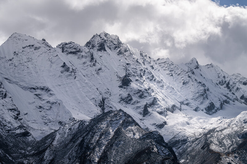 A view of the Himalaya in the Langtang Valley in Nepal
