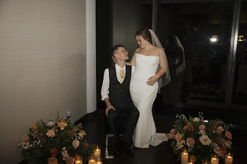 indoor wedding portraits