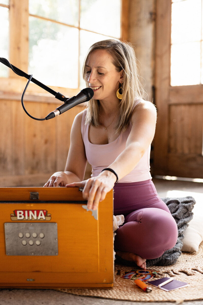 advertisement for yoga and sound bath event
