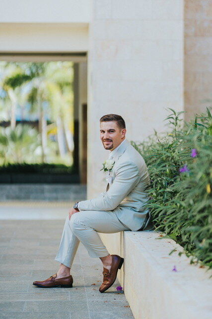 Tan Bespoke Wedding Suit CT
