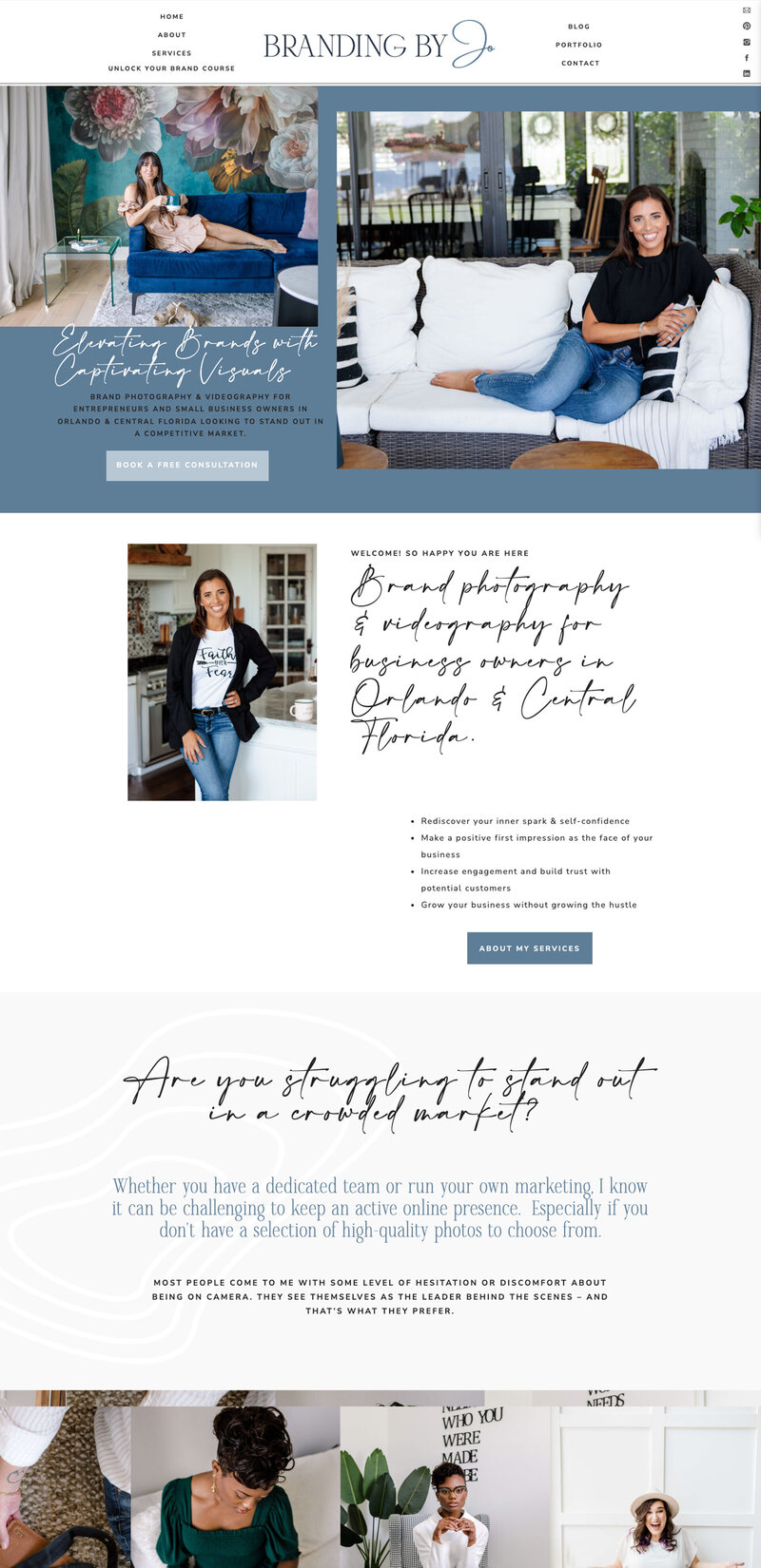 Branding by Jo Website Before