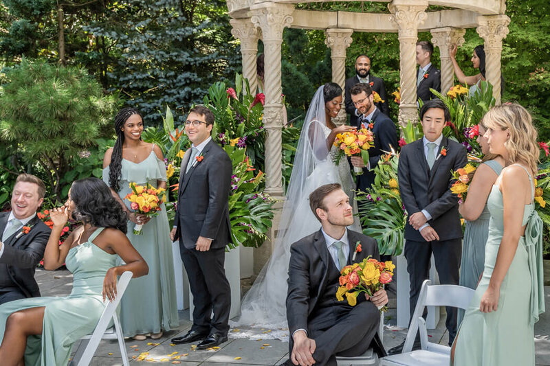 Couple Pose for Champagne Toast | Miami Wedding Photography Prices