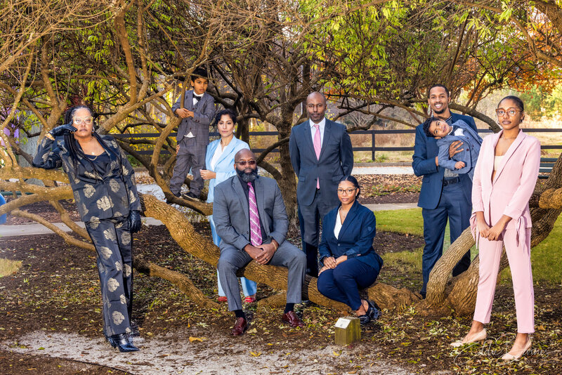 Outdoor group family photo