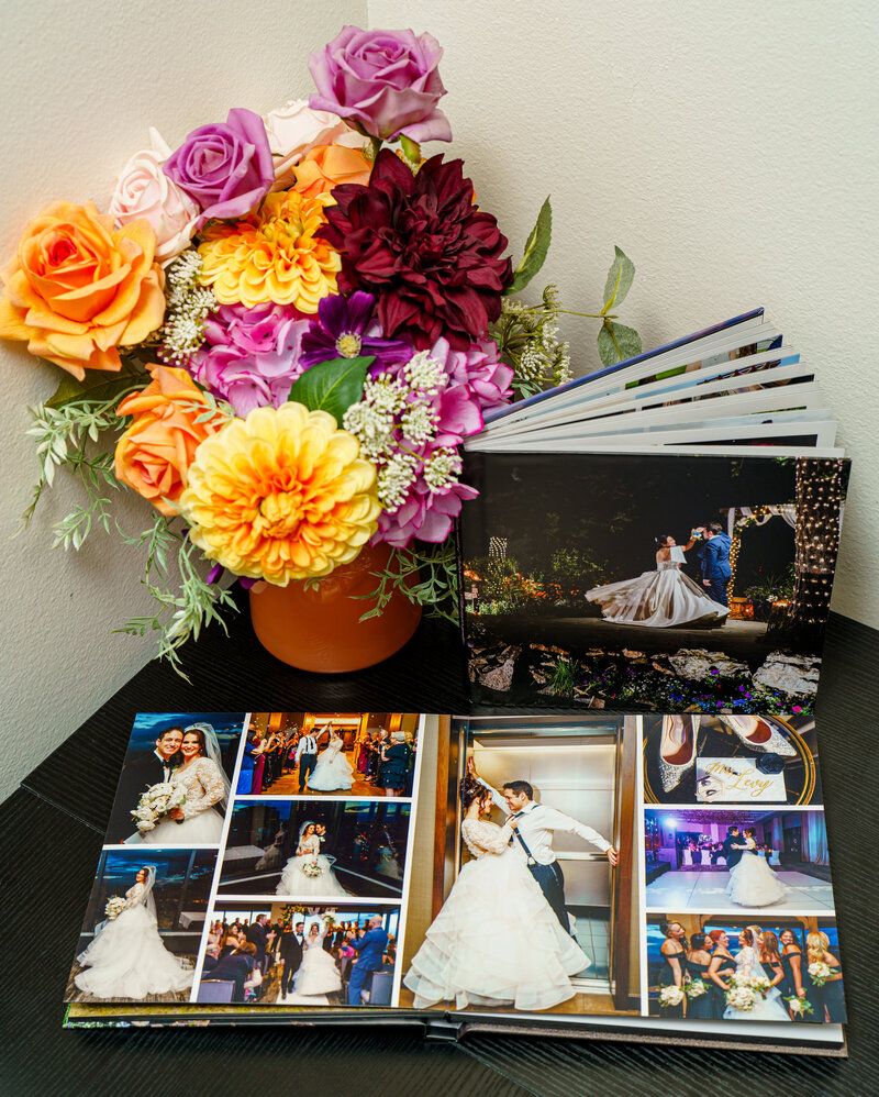 Flush mount photo albums included with Colorado micro-wedding photography packages