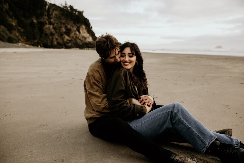 cannon beach engagement photos