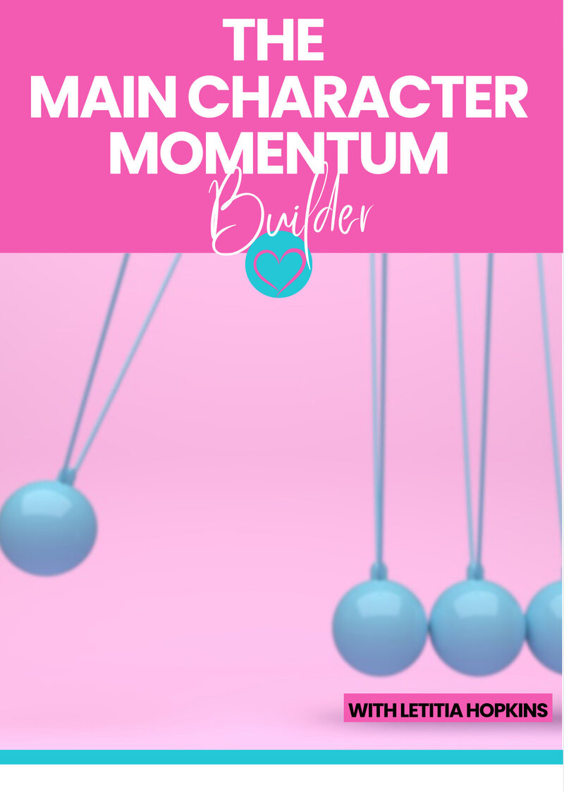 The Main Character Energy Momentum Builder by Letitia Hopkins includes daily prompts, habit stacking tools, and mindset shifts designed to build confidence, create aligned action, and strengthen empowered identity for women living in their Main Character Era.