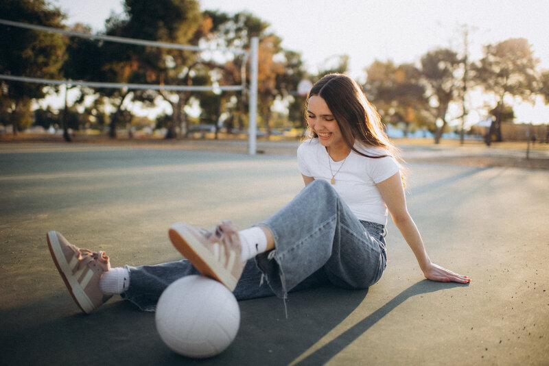 A high school senior girl by the Salt River in Scottsdale
