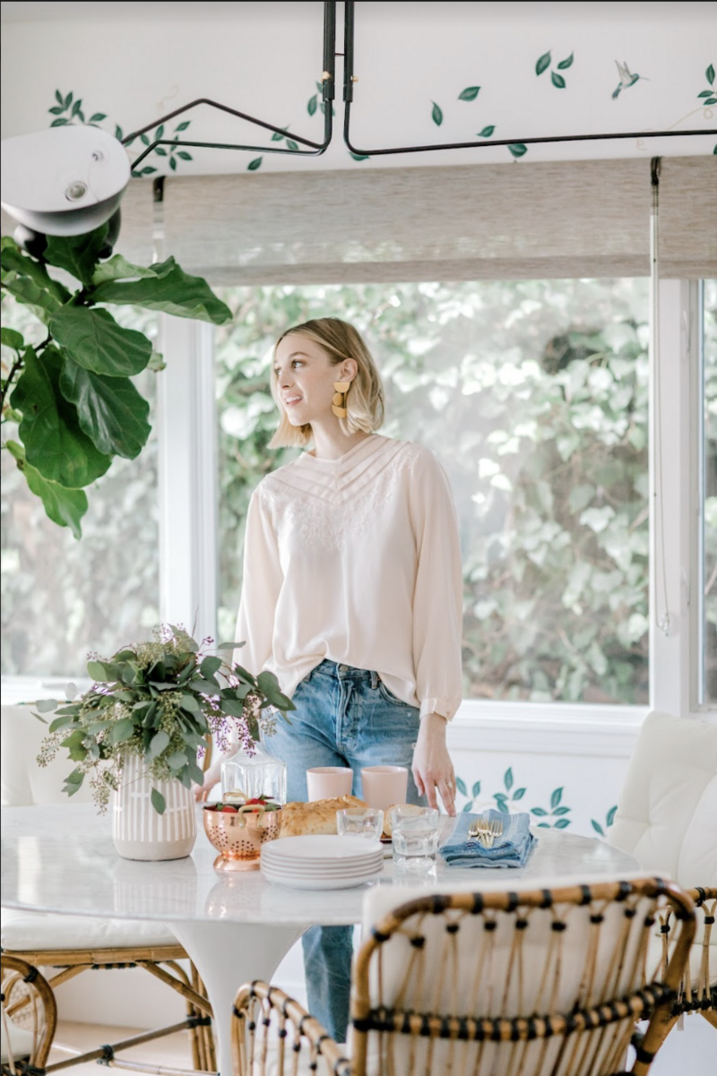 whitney port stands in beautiful home