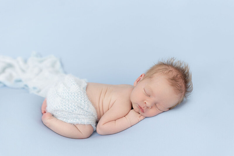 newborn boy on the beanbag