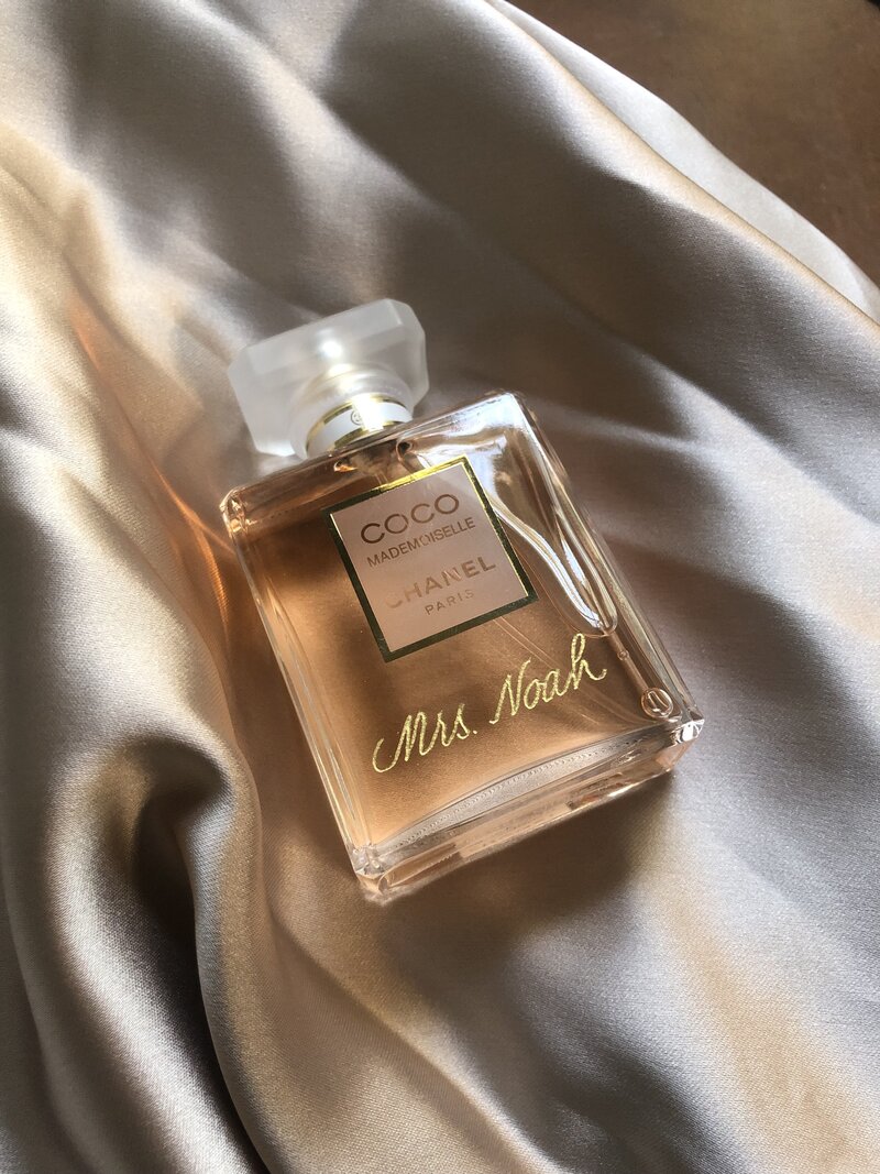 hand engraved chanel perfume