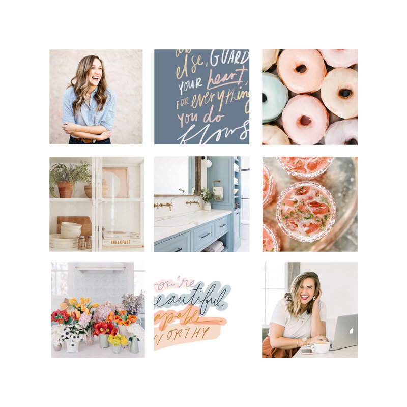 mockup of a moodboard template