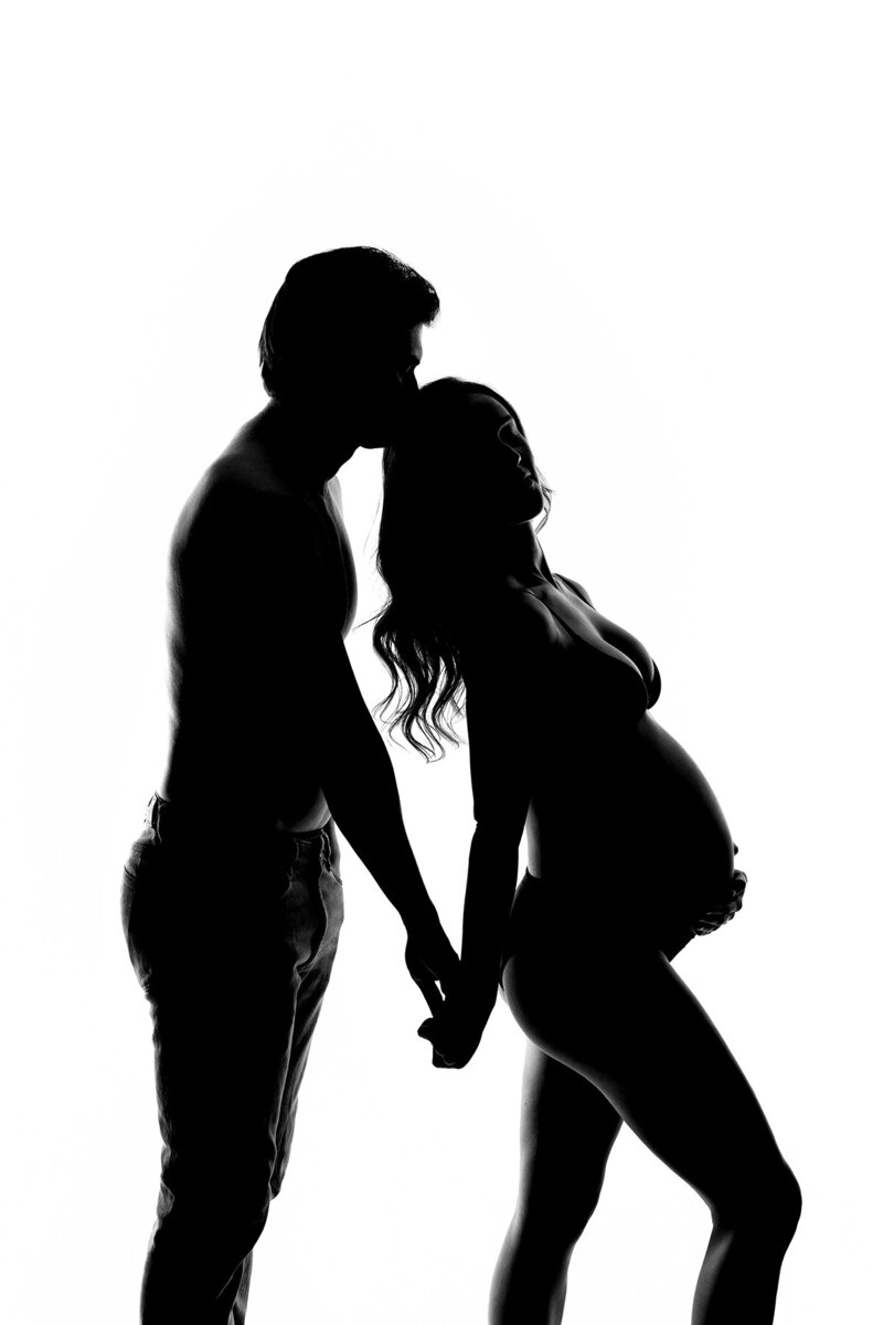 editorial maternity session at phoenix maternity studio
