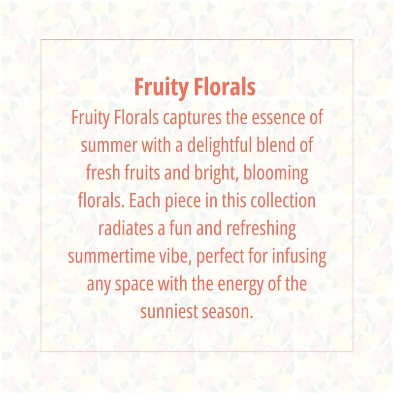 Fruity Florals by Juliet Campbell Fruity Florals was inspired by summer fruits and bright colours for a fun summertime vibe.