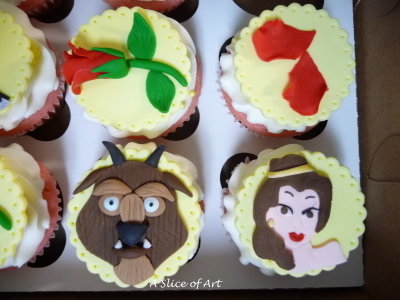 beauty and beast cupcake toppers