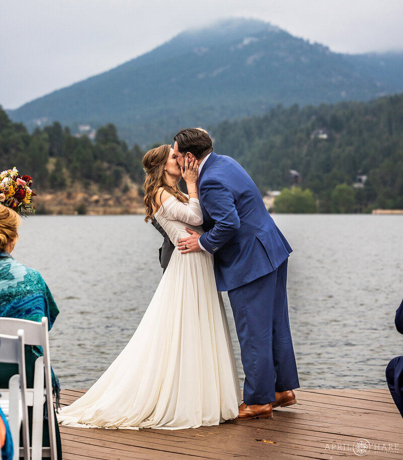 Fall Wedding Ceremony at Evergreen Lake House During September