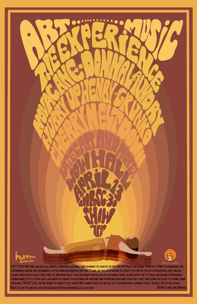 The Experience 2019 Poster Art with Sponsers | Eugene, OR