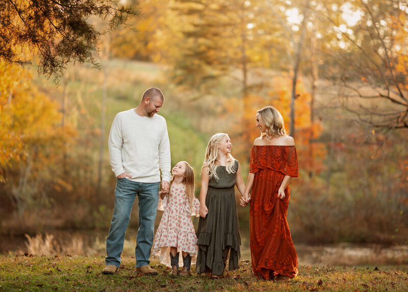 Fall color family session in Charlotte, NC