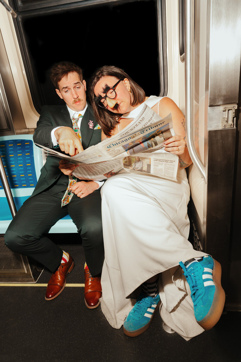 Chelsea Stanford, a Midwest wedding and elopement photographer known for fun, nostalgic photography and a punk-rock approach to love stories.