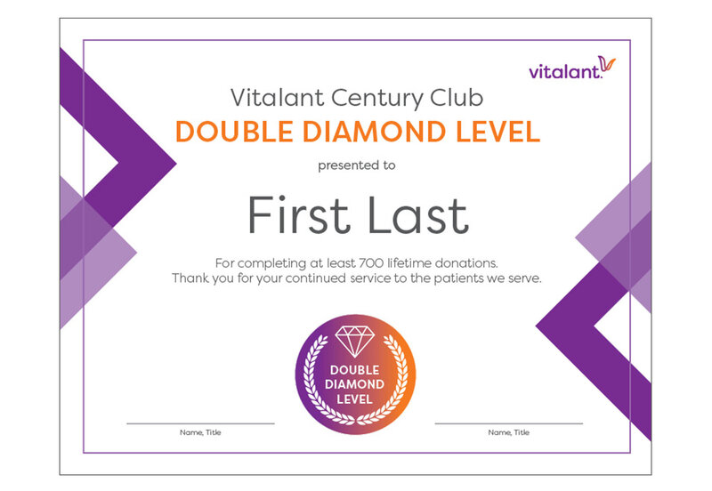 Century Club Certificate