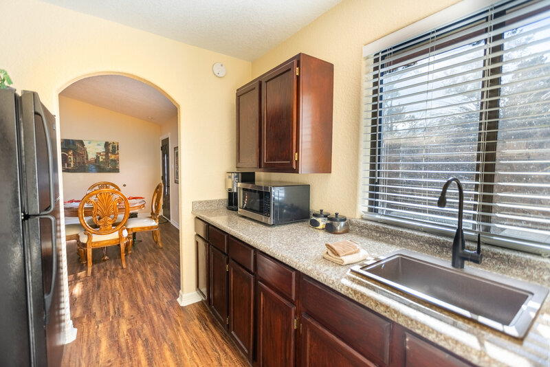 Kitchen area in Hotel Suite at Wimberley Hotel