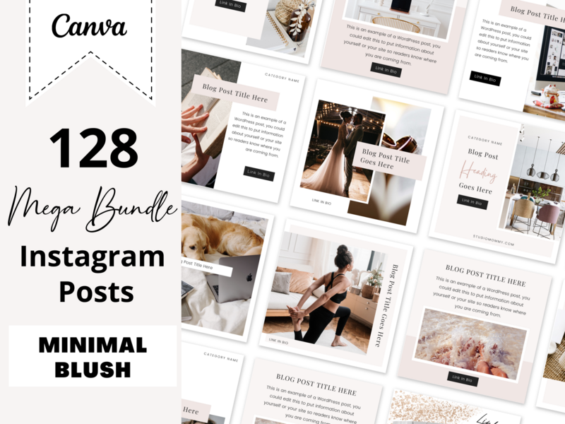 Instagram Post Template Canva - Social Media Brand Kit - Studio Mommy