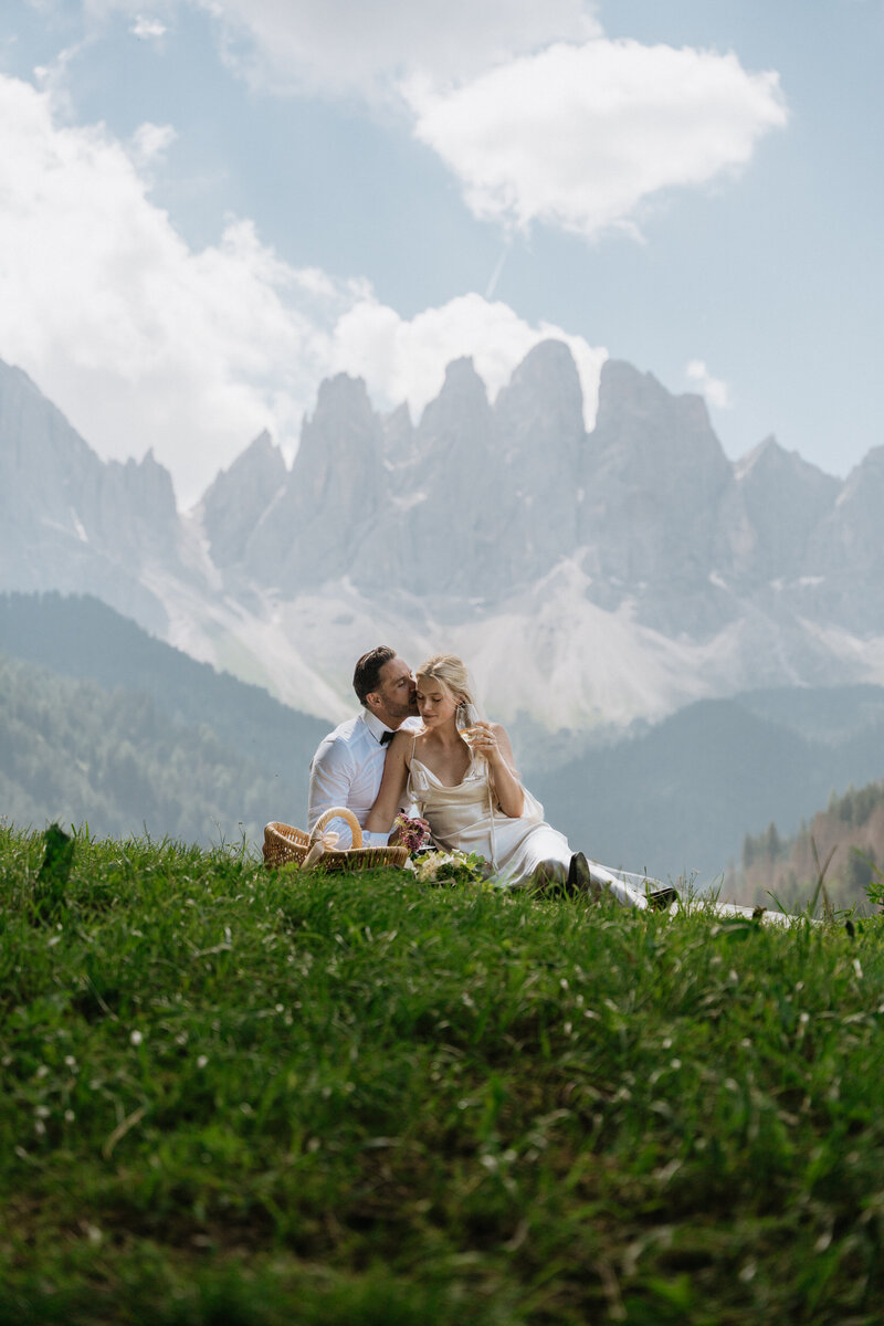 picnic at Val di Funes Dolomites