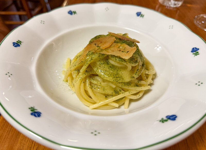 Pasta at Ristorante La Sosta in Pisa, Italy.