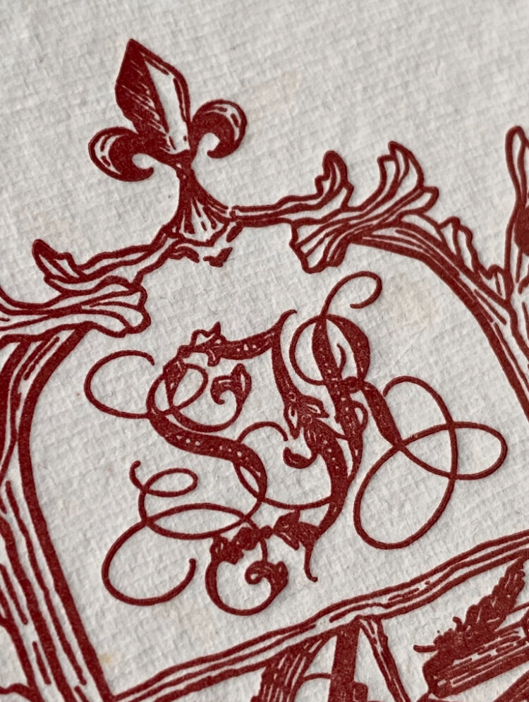 custom crest design for Scribble Savvy, a Washington DC calligrapher