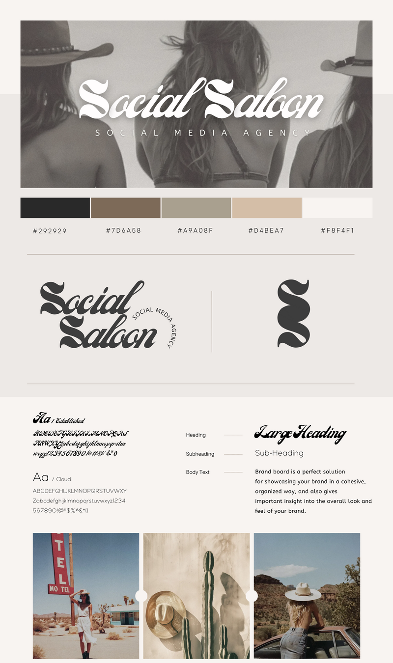 Social Saloon Brand Board