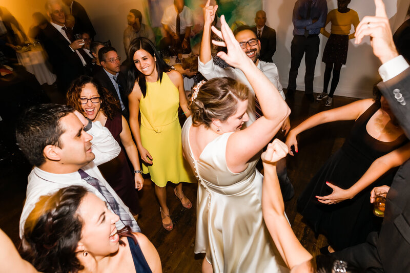 Dancing at a St. Louis wedding in an art gallery