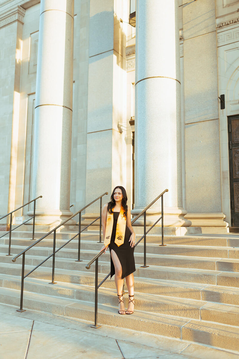 Ashley Cole takes senior photos at Wichita State University