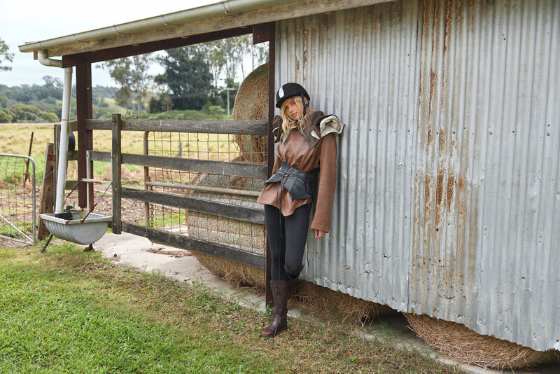 Horse girl fashion photoshoot