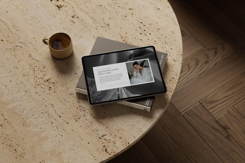 Mockup of Showit website template for photographers