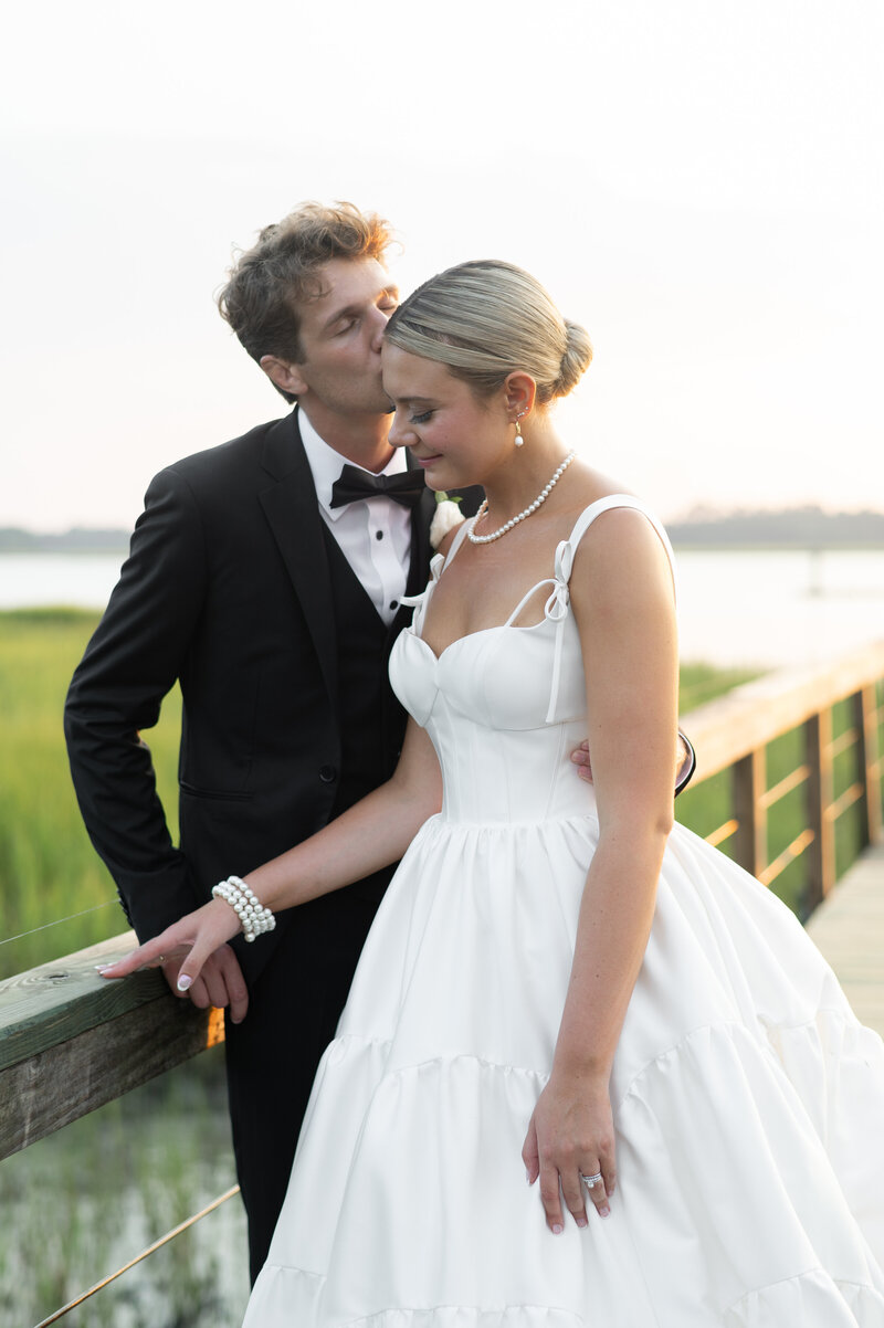 Wedding portraits at Lowndes Grove in Charleston, SC
