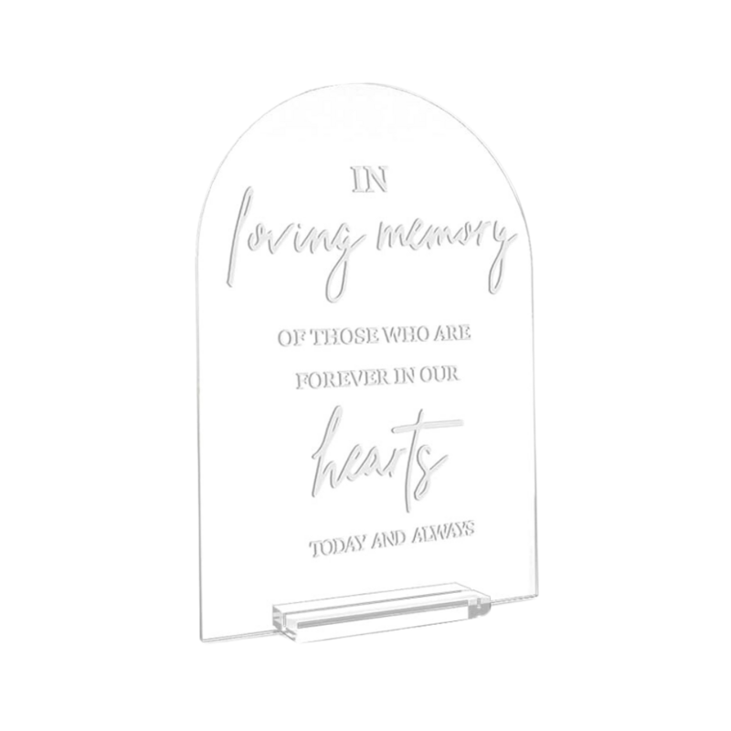 CAROLINE Clear Remembrance Sign