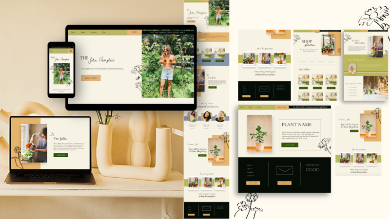 website design for a flower shop