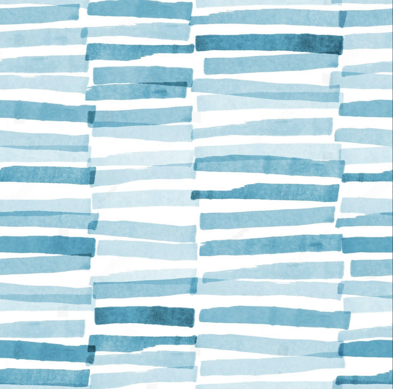 Turquoise stripes watercolor Pattern